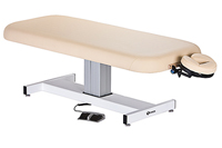 Earthlite's Everest is one of the quietest lift table available. Its open design allows the maximum amount of leg and knee room, while maintaining exceptional strength and maintenance-free stability. 