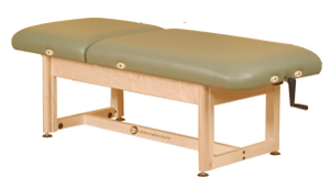 Lliving Earth Crafts Napa Manua Lift Salon Spa Table with Trestle Base