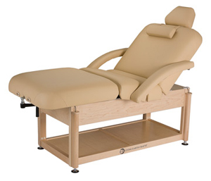 Lliving Earth Crafts Napa Manua Lift Salon Spa Table with Shelf