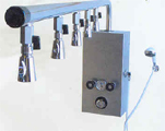 The Cascade's five shower heads provide a relaxing and therapeutic water massage.