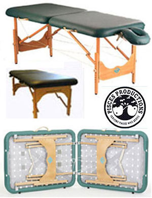 Pisces Productions New Wave Hardwood Massage Reiki Table