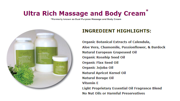Organic Bath & Body Ultra Rich Massage Cream