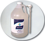  Instant Hand Sanitizer  Gallon: HIGHLIGHTS: Includes free pump with 4-pack: Great new sweet melon fragrance; Kills germs in seconds without water; pecial skin nutrients & moisturizers of Vitamin E, Chamomile, Aloe Vera & Glycerin. Instant Hand Sanitizier - 1 Gallon is a tact free formula, delicious sweet melon scent with moisturizers of Chamomile, Vitamin E, Aloe Vera & Glycerin. Includes free pump with 4-pack. Our Instnat Hand Sanitizer - Gallon is one of our many premier massage products. 