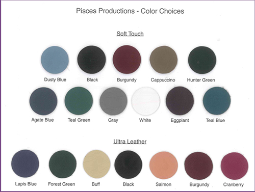 Pisces Productions New Soft Touch &amp;amp; Ultraleather Color Vinyl Swatches"