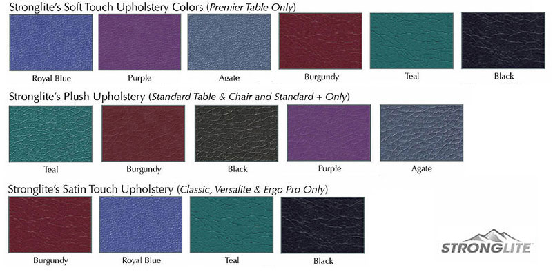 Stronglite Upholstery Colors & Vinyl Swatches